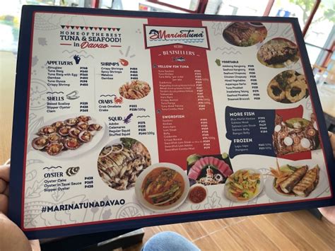 marina tuna menu|MARINA TUNA, DAVAO CITY .